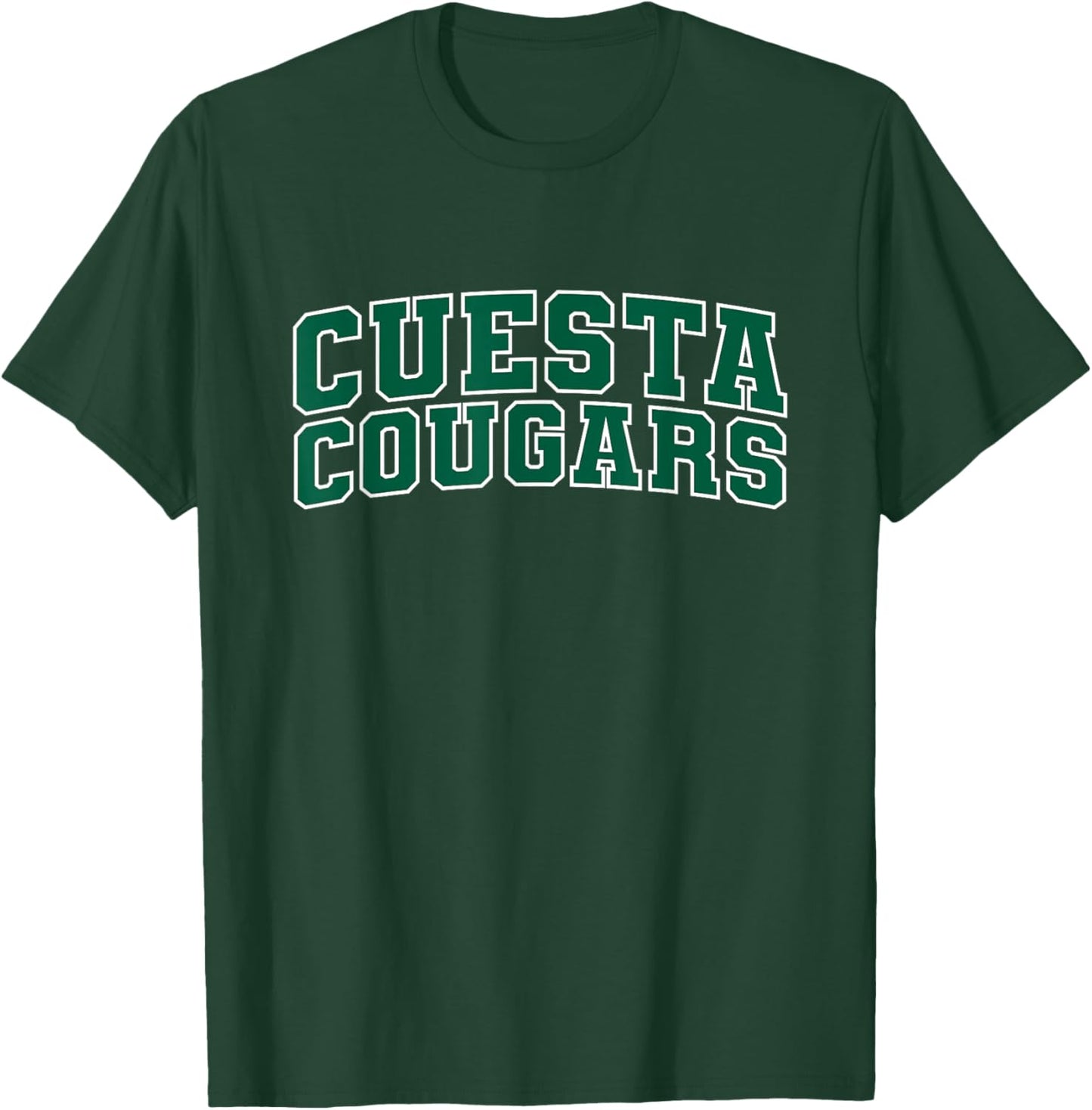 Cuesta College Cougars Apparel Sports Fan T-Shirt - T-Shirt | Forest