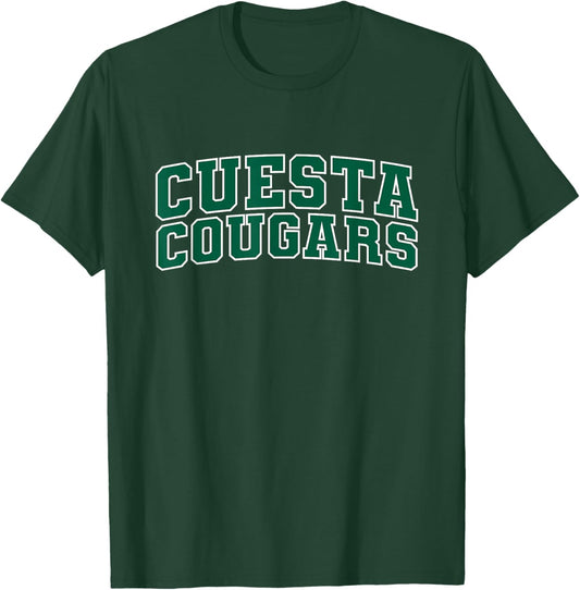 Cuesta College Cougars Apparel Sports Fan T-Shirt - T-Shirt | Forest