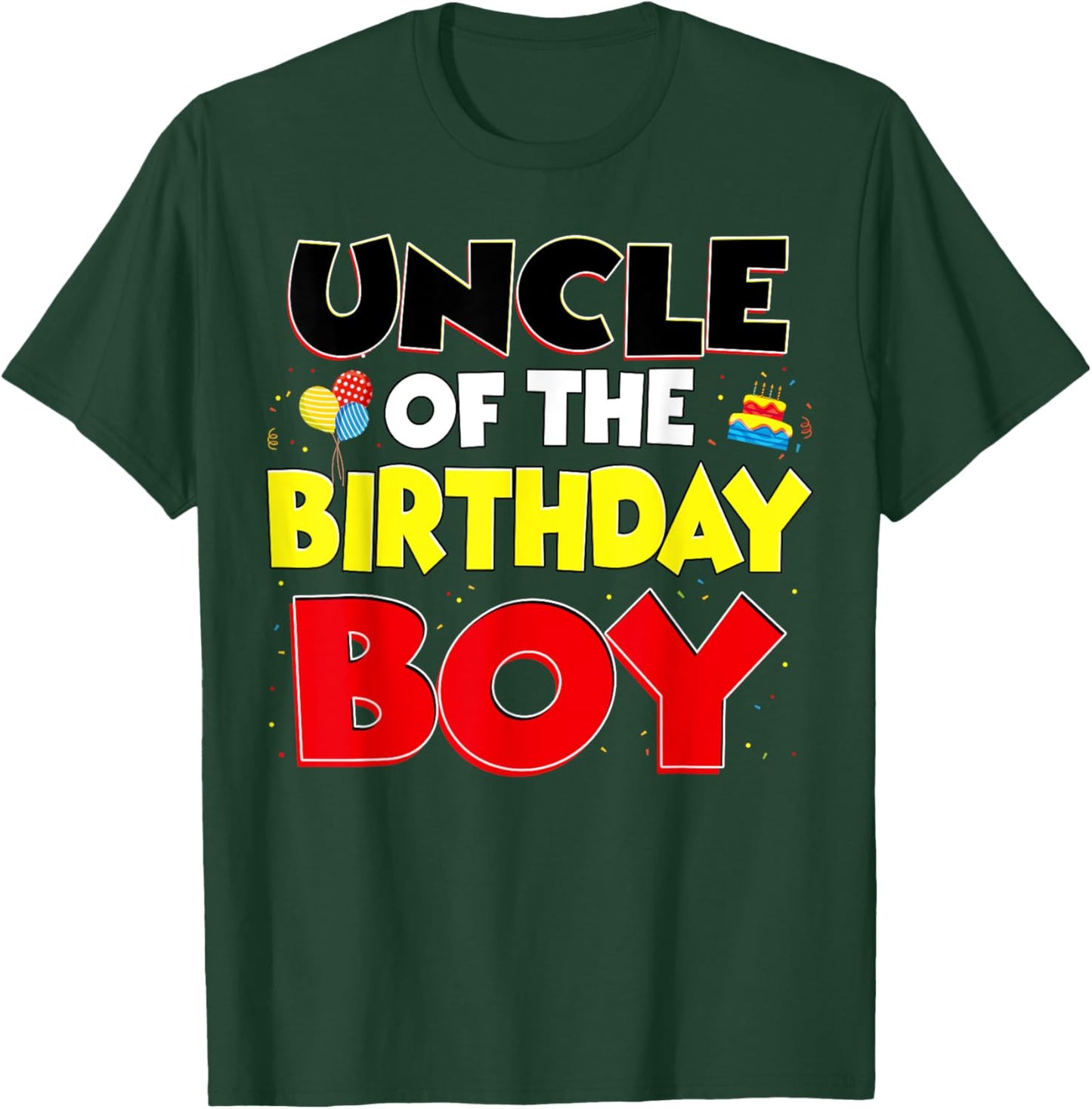 Uncle Of The Birthday Boy Family Birthday Party Outfit T-Shirt - T-Shirt | Forest