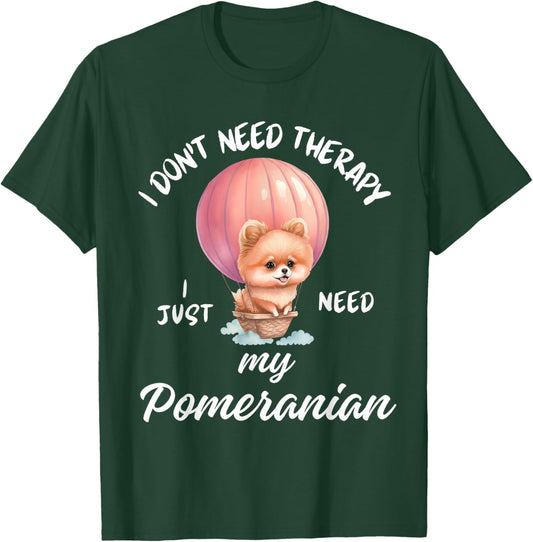 Cute Pomeranian Design – Therapy? I Have My Dog Men Women Kids T-Shirt - T-Shirt | Forest