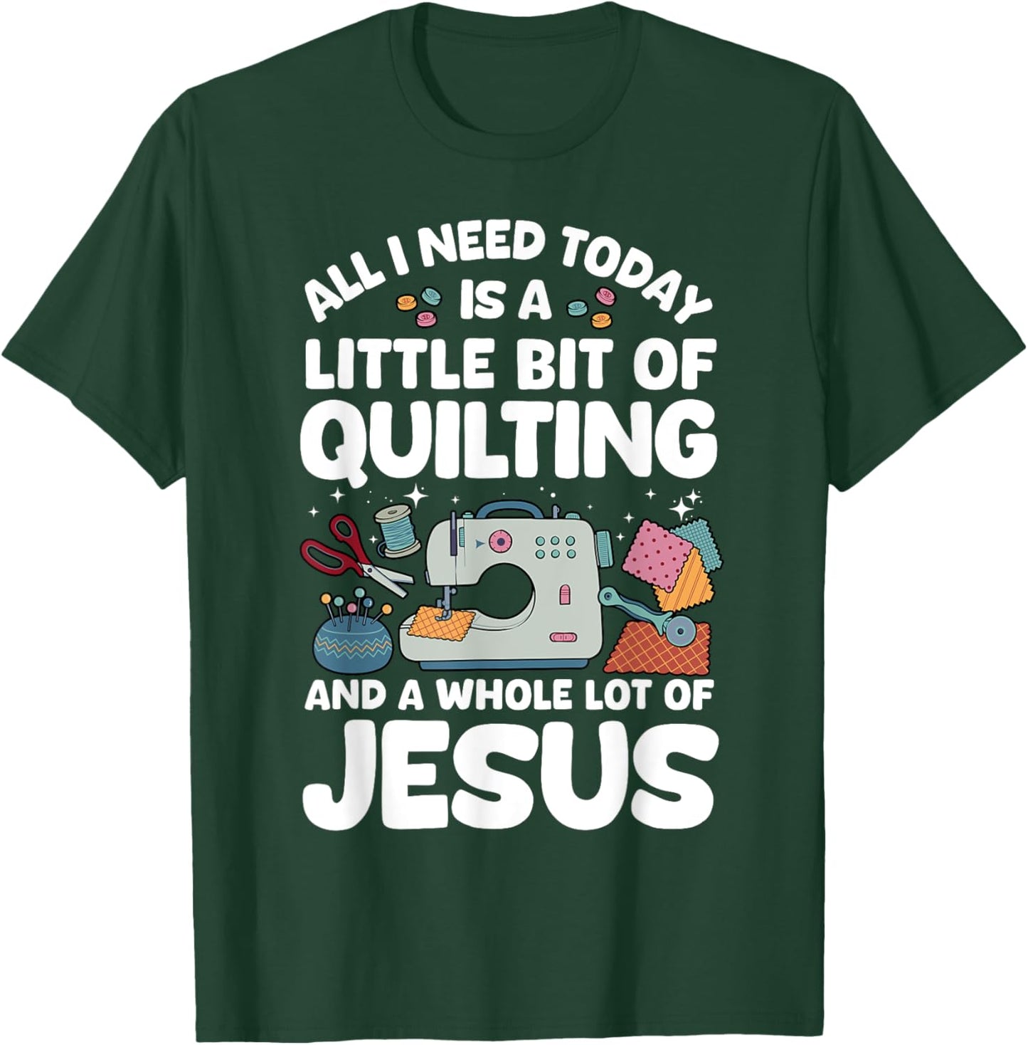 Cool Quilting Art Women Sewing Quilt Lover Quilter T-Shirt - T-Shirt | Forest