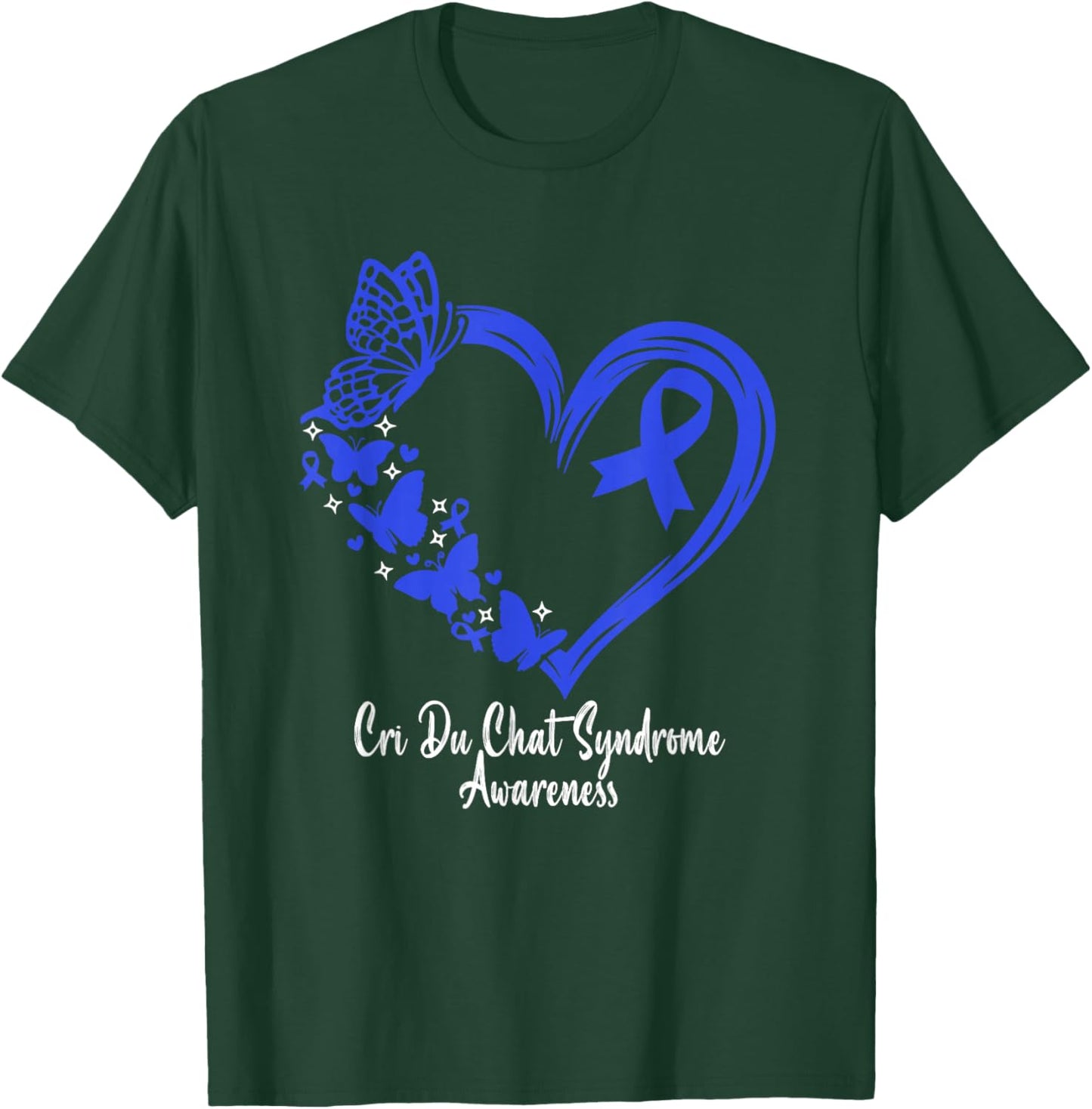 Cri Du Chat Syndrome Awareness Heart Cri Du Chat Syndrome T-Shirt - T-Shirt | Forest