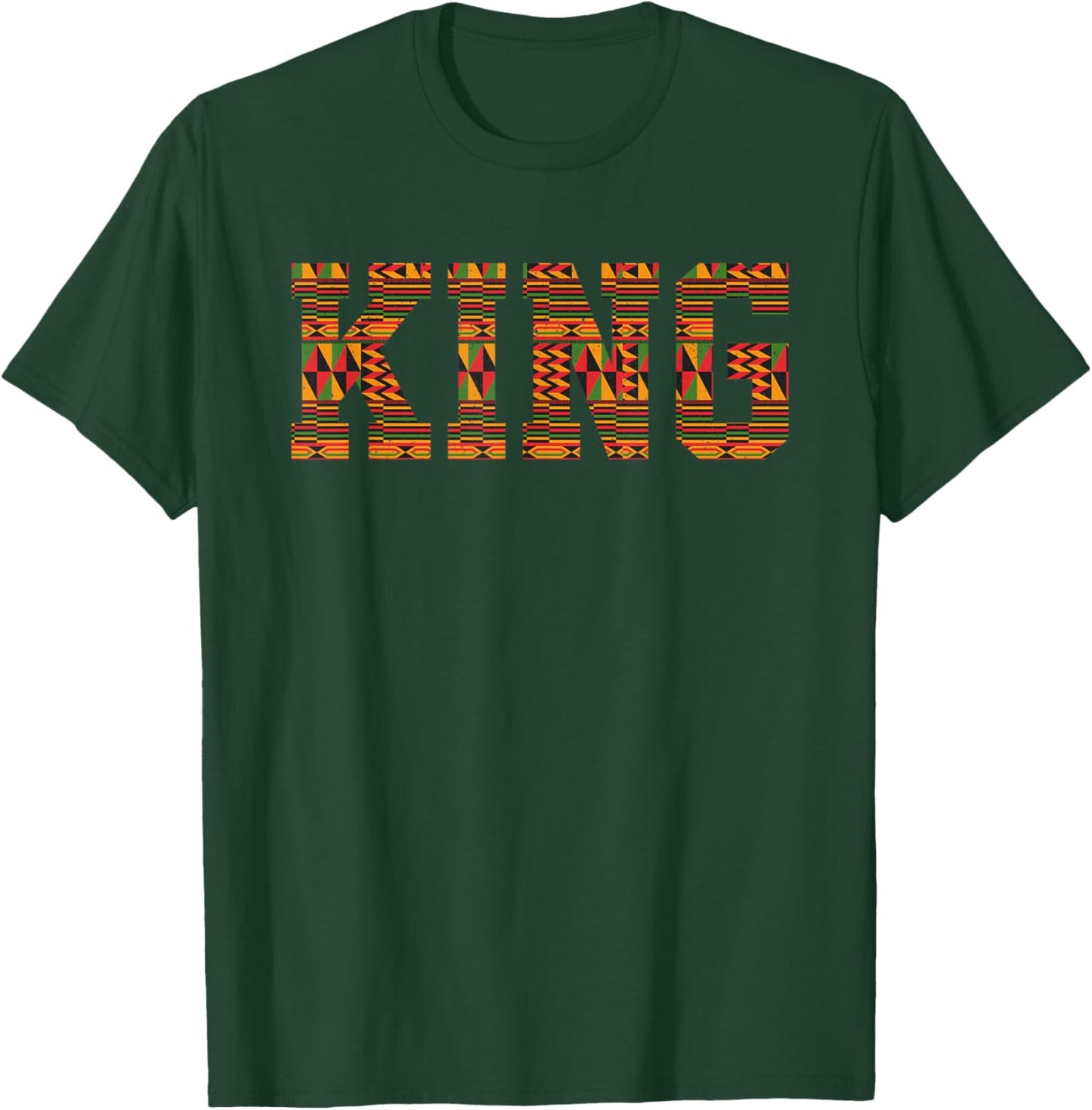 African King Art For Boys Men Afro Kente Cloth African Print T-Shirt - T-Shirt | Forest