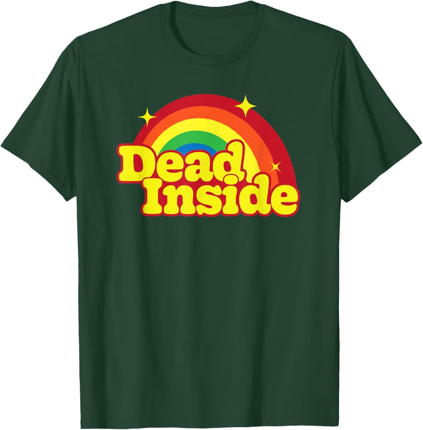 Dead Cute inside rainbow funny sarcastic mood macabre humor T-Shirt - T-Shirt | Forest