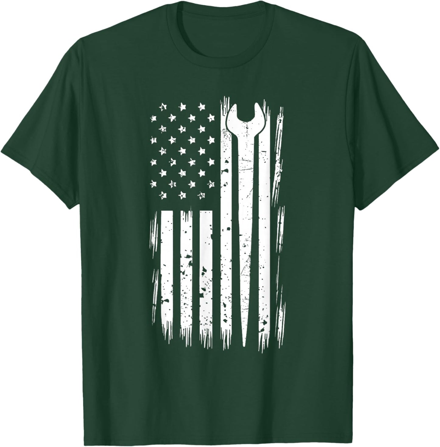 Ironworker - USA Flag Ironworking Worker Rodbuster T-Shirt - T-Shirt | Forest