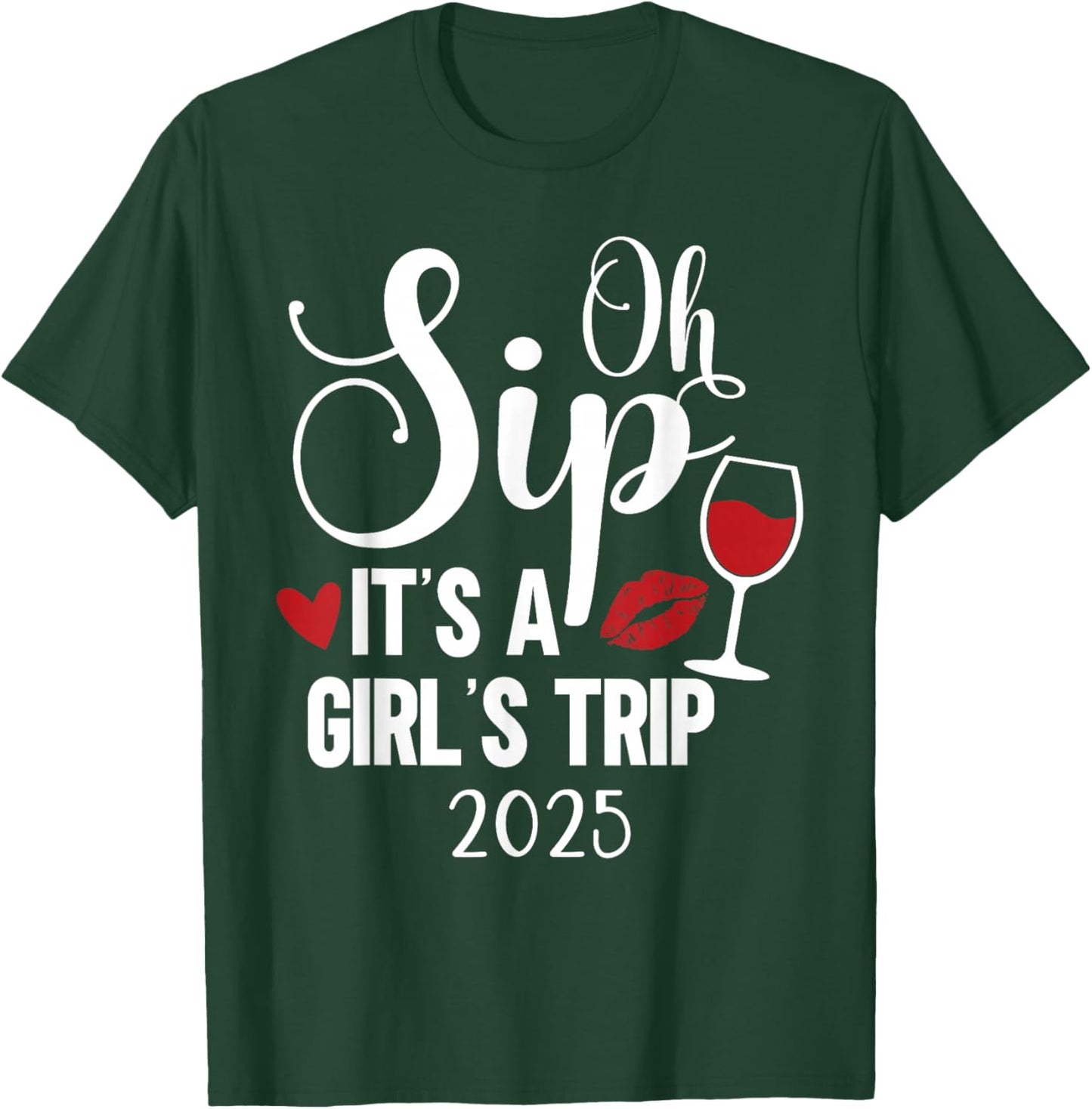 Girls Trip 2025 Weekend Vacation Matching Group T-Shirt - T-Shirt | Forest