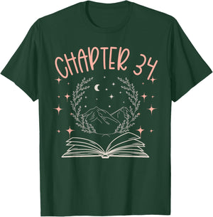 34th Birthday Women Book Lovers Chapter 34 Its My Birthday T-Shirt - T-Shirt | Forest