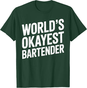 Funny Bartender Design Women Bar Owner Bartending T-Shirt - T-Shirt | Forest