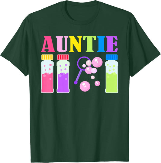 Auntie Wands Bubble Themed Birthday Family Party Matching T-Shirt - T-Shirt | Forest