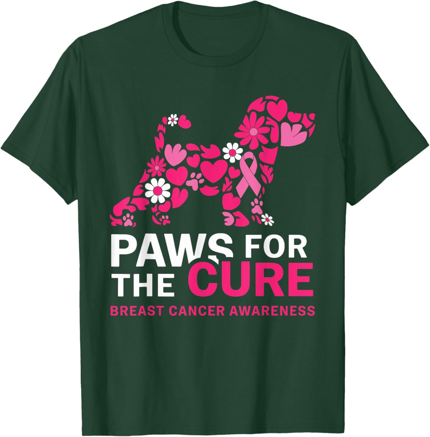 Paws For The Cure Pink Beagle Breast Cancer Awareness Month T-Shirt - T-Shirt | Forest