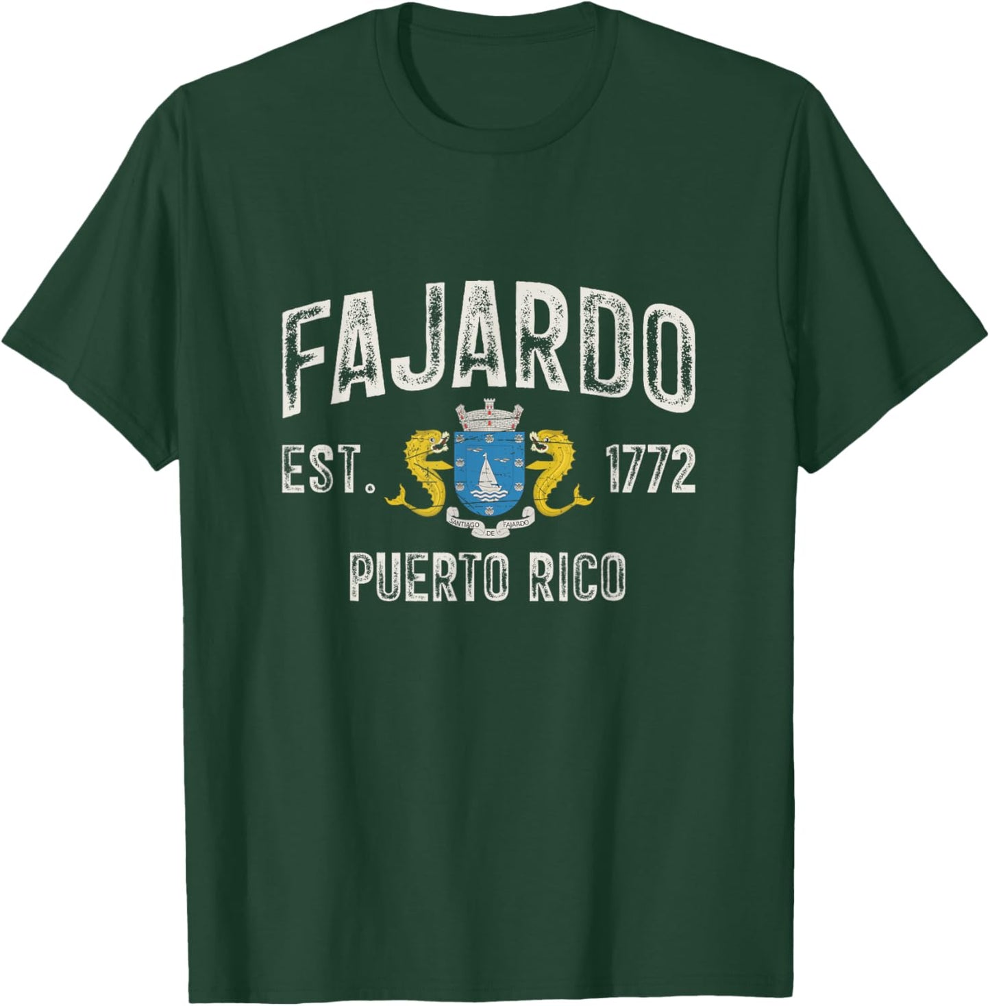 Fajardo City In Puerto Rico Est 1772, Fajardo Armorial T-Shirt - T-Shirt | Forest