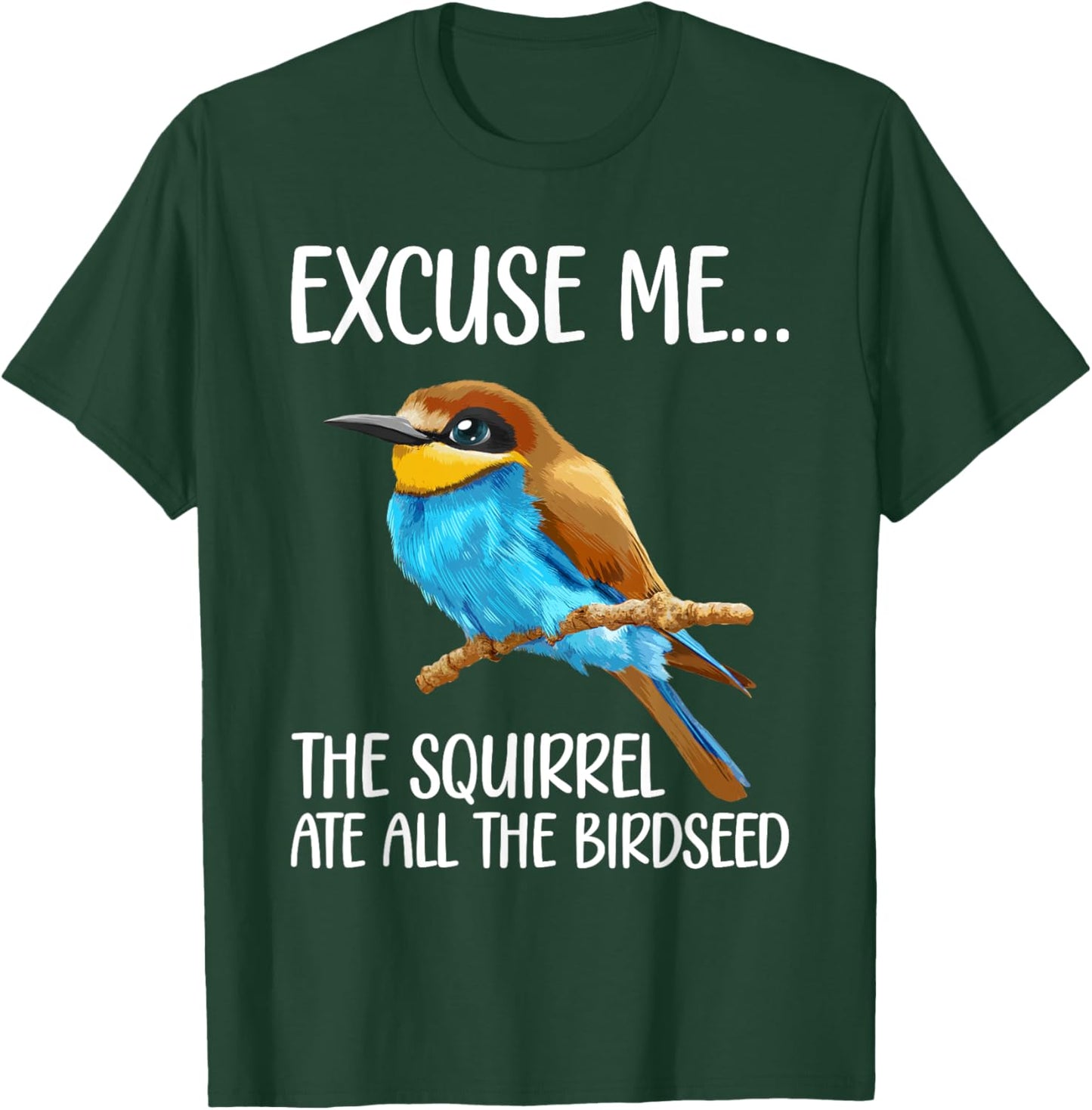 Bird Art Women Kid Bird Watching Birding Birdwatcher T-Shirt - T-Shirt | Forest