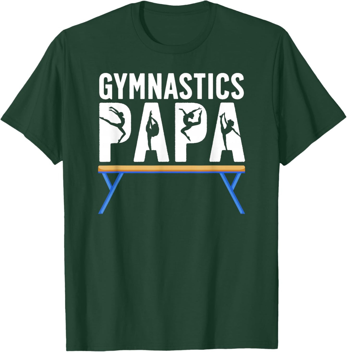 Gymnastics Papa Grandpa Papa Of A Gymnast Papa T-Shirt - T-Shirt | Forest