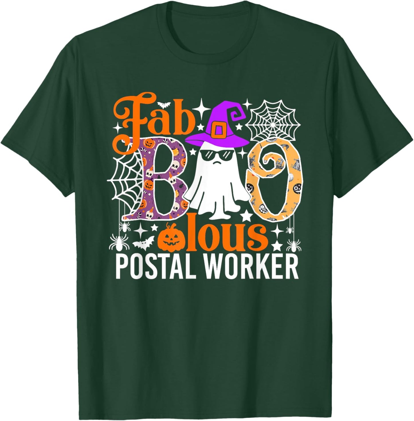 Fab Boo Lous Postal Worker Funny Halloween Costume T-Shirt - T-Shirt | Forest