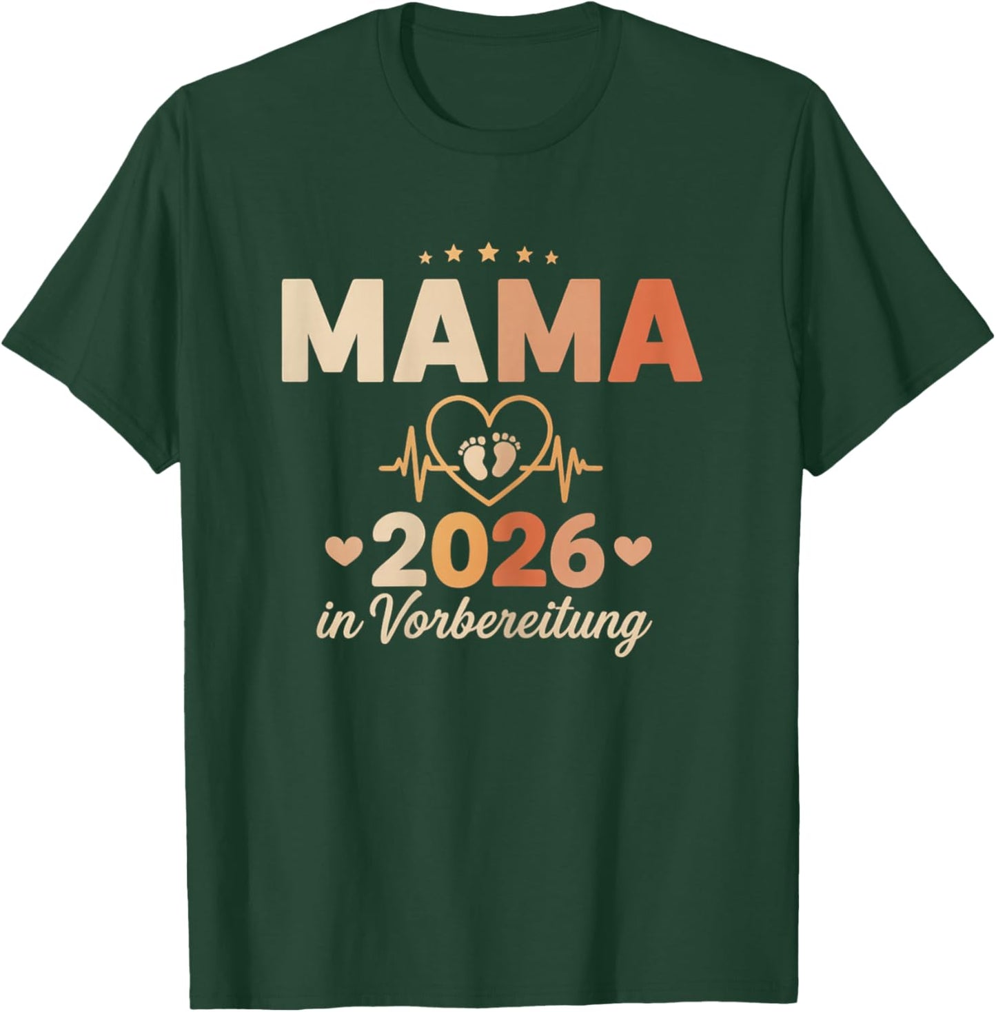 Mama 2026 Pregnancy Announcement Expectant Mother 2026 T-Shirt - T-Shirt | Forest