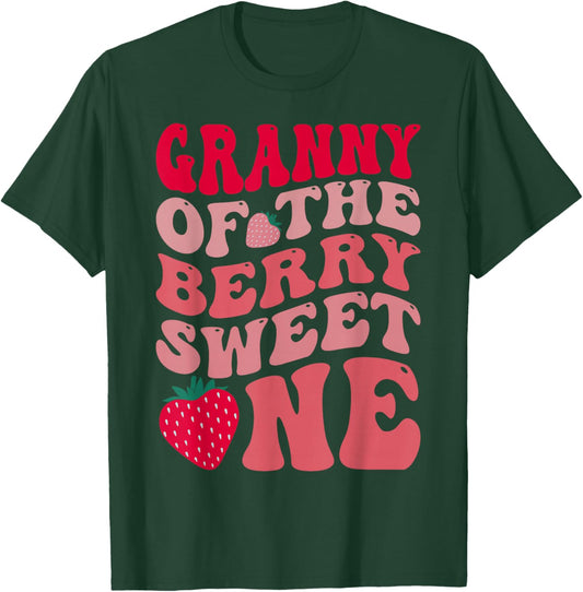 Granny of The Berry Sweet One Strawberry First Birthday T-Shirt - T-Shirt | Forest