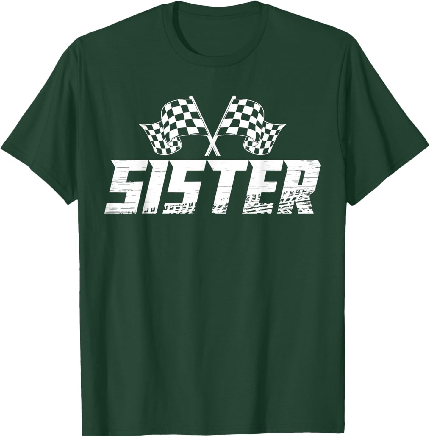 Sister Pit Crew Family Racing Birthday Race Car T-Shirt - T-Shirt | Forest