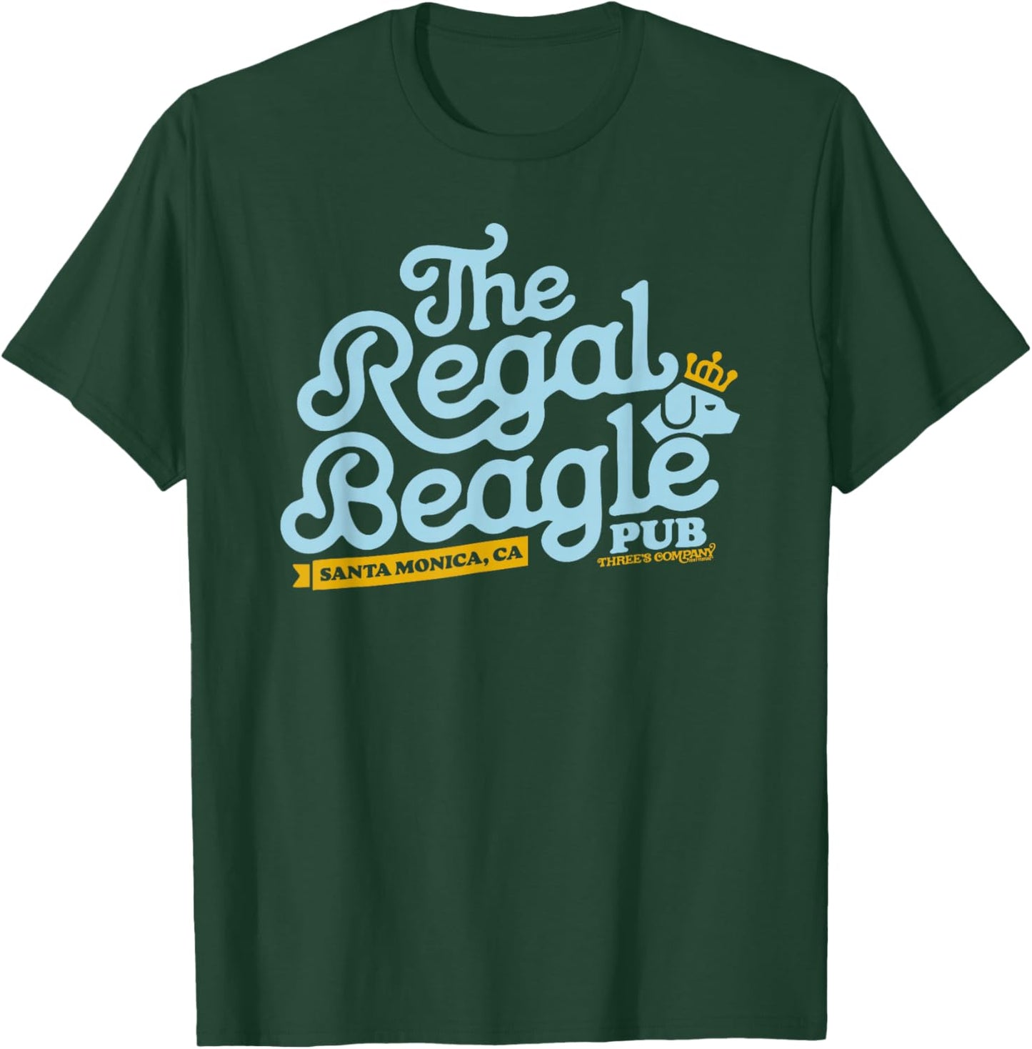 Officially Licensed Regal Beagle Pub Three's Company Logo T-Shirt - T-Shirt | Forest