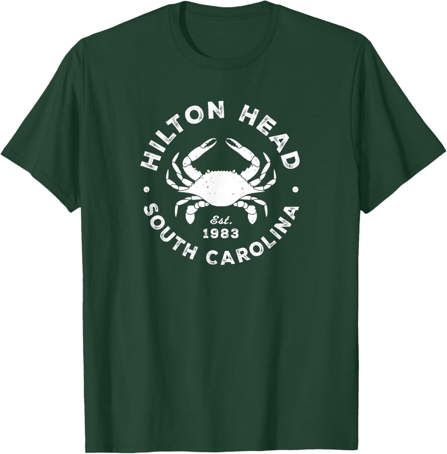 Vintage Hilton Head Island SC South Carolina Crab Souvenir T-Shirt - T-Shirt | Forest