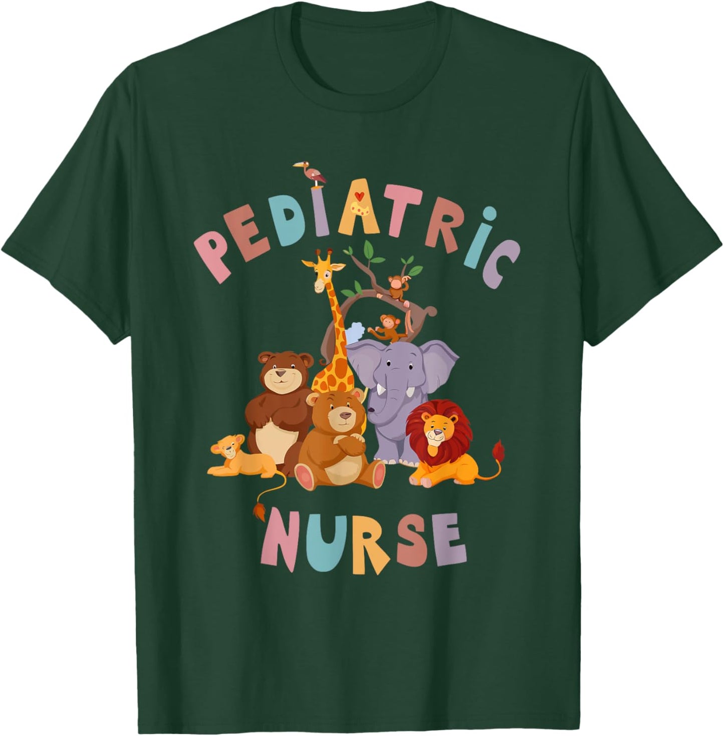 Pediatric Nurse PEDS Nursing Appreciation Pediatric Animal T-Shirt - T-Shirt | Forest