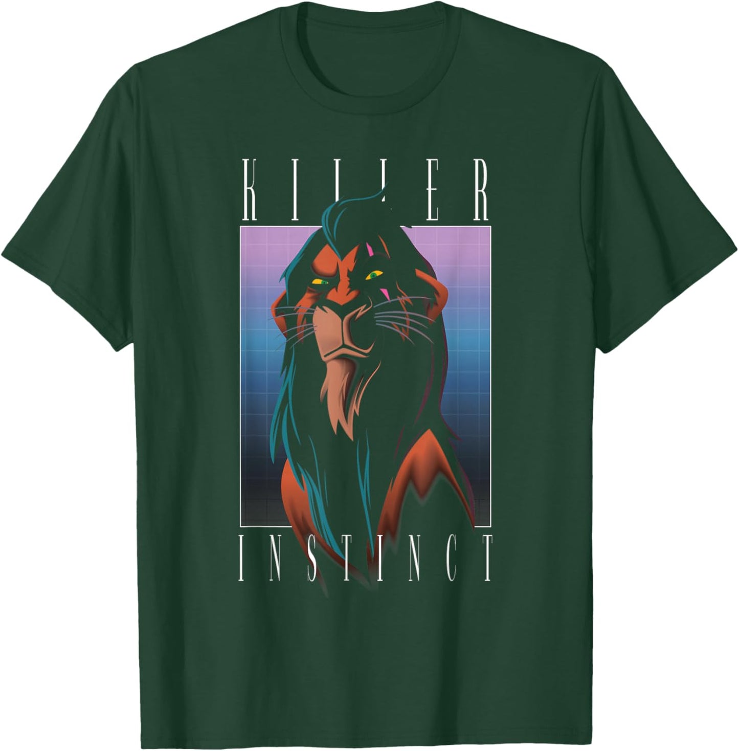 Disney Villains Killer Instinct Scar Retro Distressed Poster T-Shirt - T-Shirt | Forest