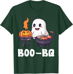 Fun BBQ Barbecue Boo Ghost Halloween Matching Costume Boo-BQ T-Shirt - T-Shirt | Forest