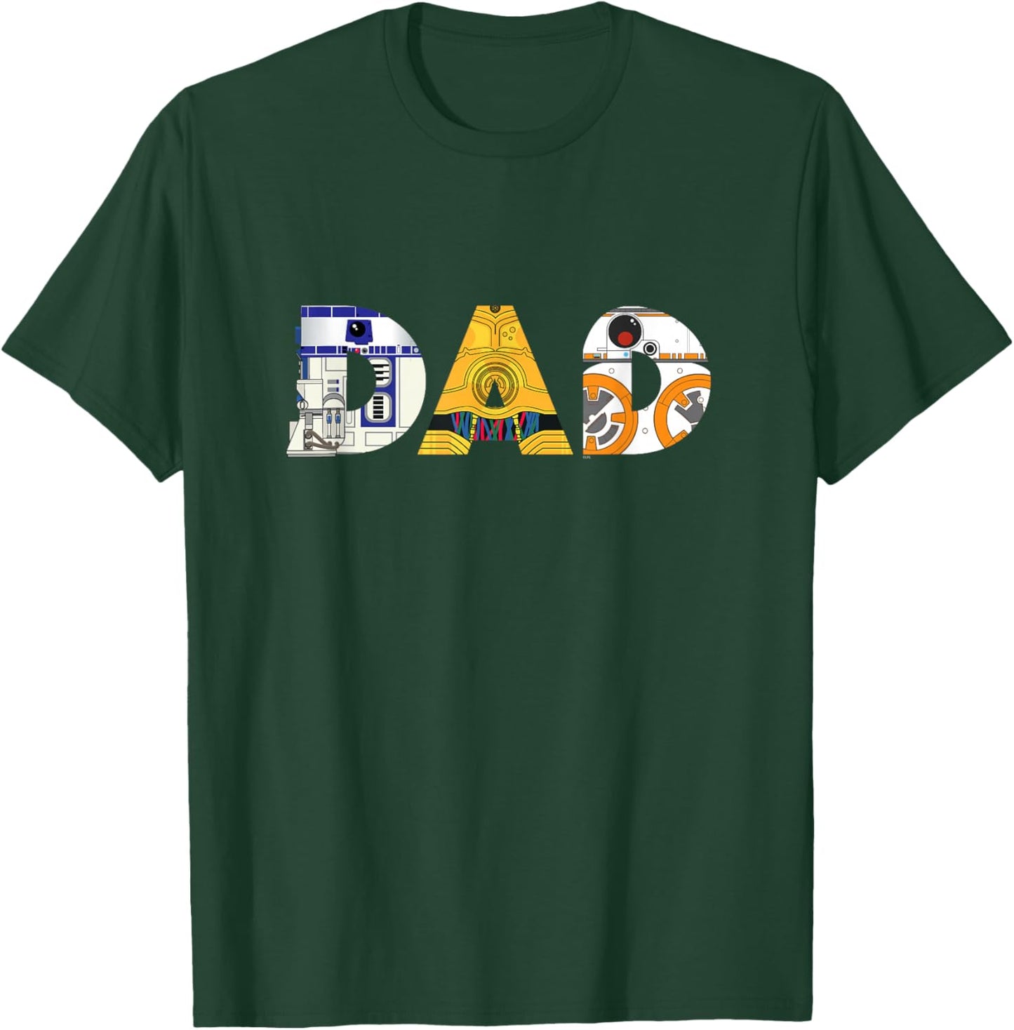 Star Wars Droids R2-D2 C-3PO BB-8 Dad Father’s Day Birthday T-Shirt - T-Shirt | Forest
