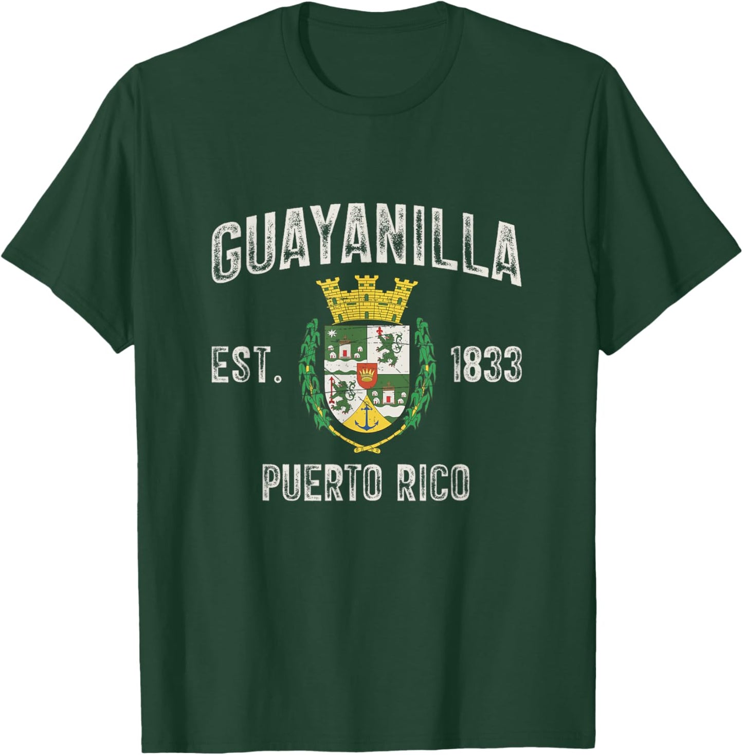 Guayanilla City In Puerto Rico Est 1833, Guayanilla Armorial T-Shirt - T-Shirt | Forest