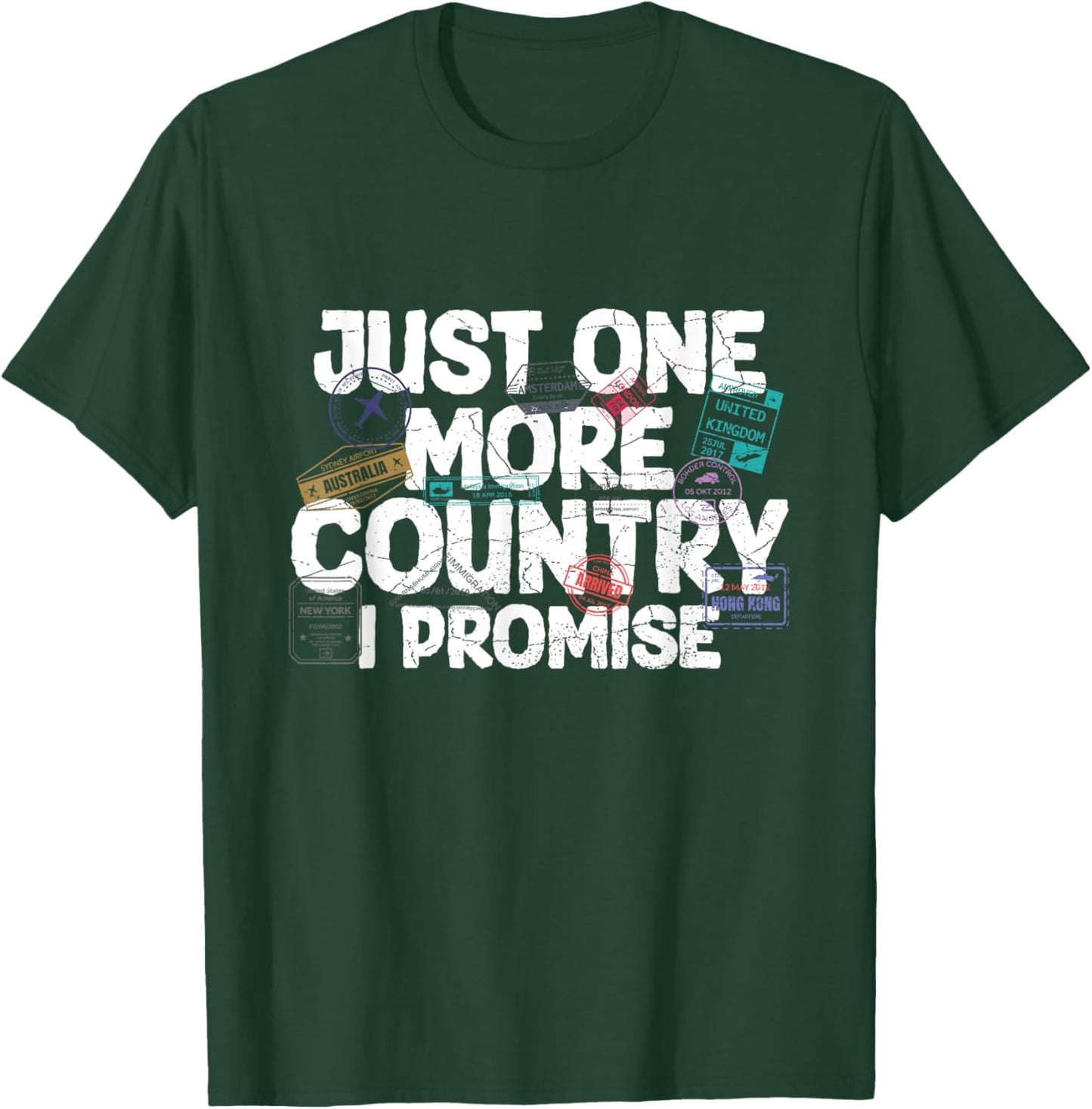 Passport Stamps Quote for a Passport Stamp Collector T-Shirt - T-Shirt | Forest