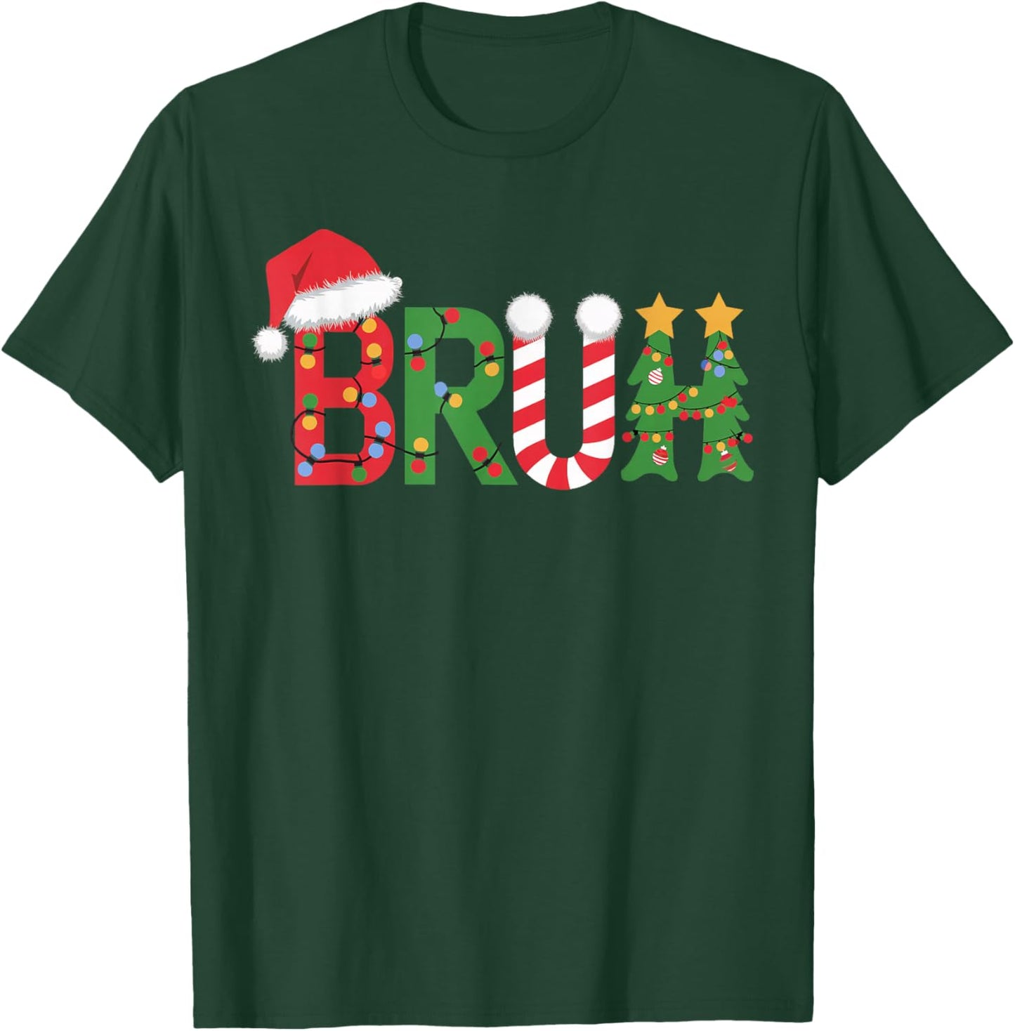 Christmas Shirts for Kids Boys Bruh Funny Christmas Women T-Shirt - T-Shirt | Forest