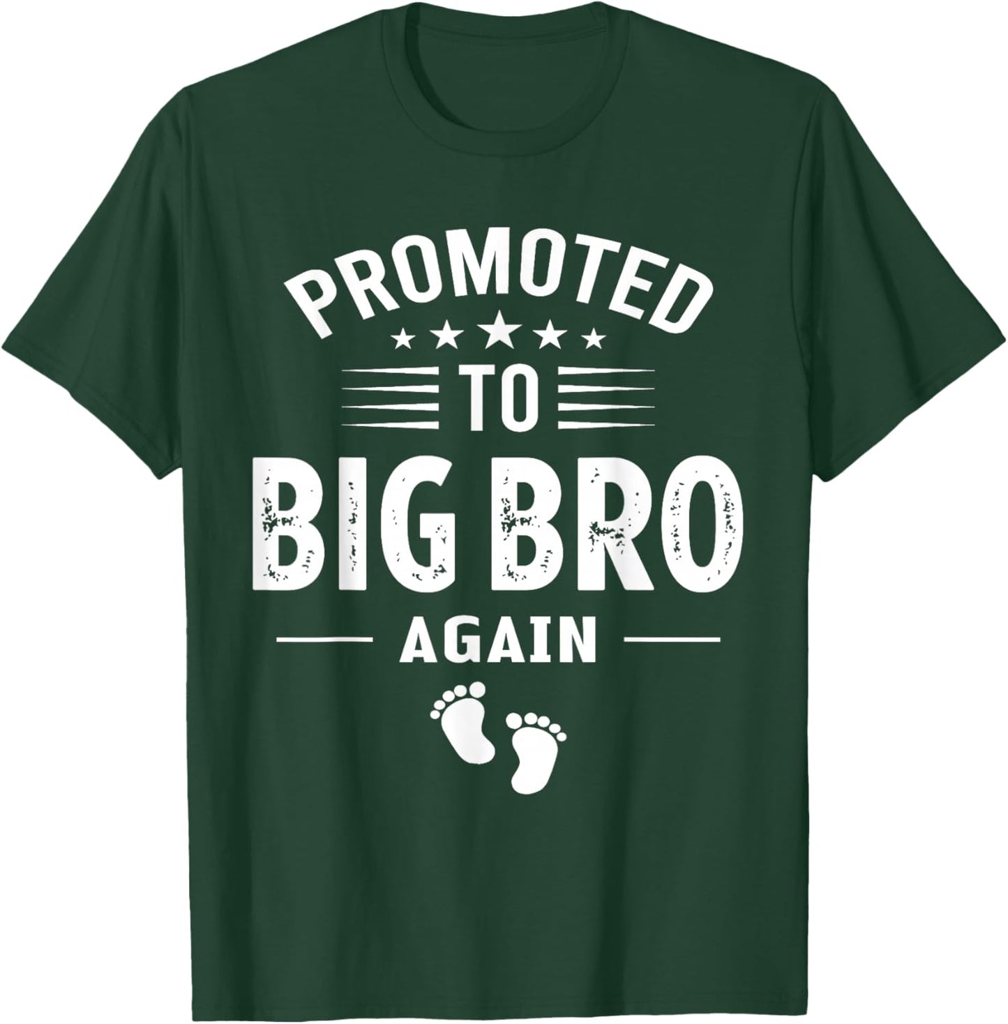 Funny Promoted to Big Brother Again - Baby Announcement T-Shirt - T-Shirt | Forest