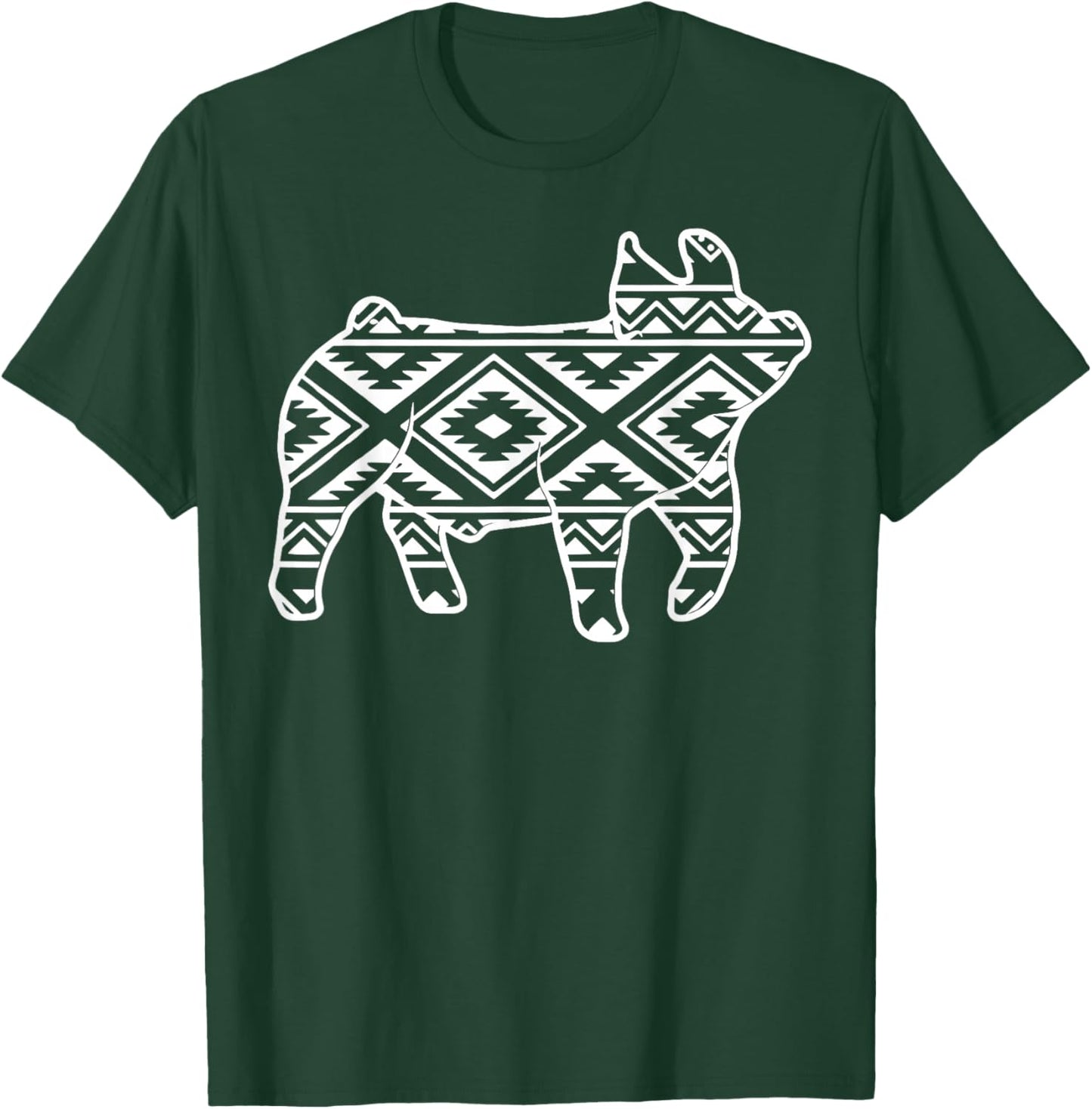 Aztec Show Pig Livestock Pig Breeder Stock Show Mom Pig T-Shirt - T-Shirt | Forest