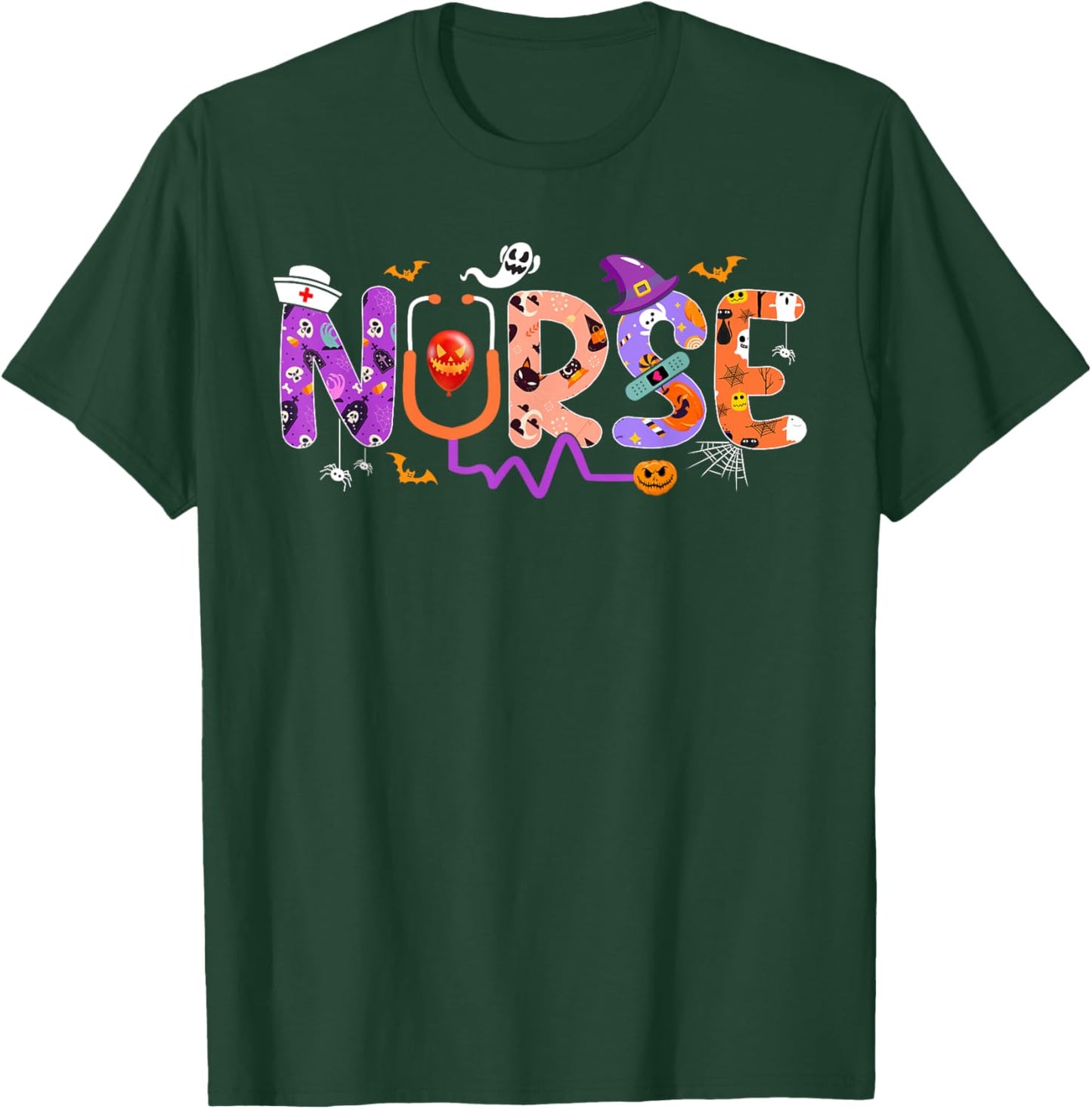 Nurse Boo Shirts Boo Crew Nurse Halloween Ghost T-Shirt - T-Shirt | Forest