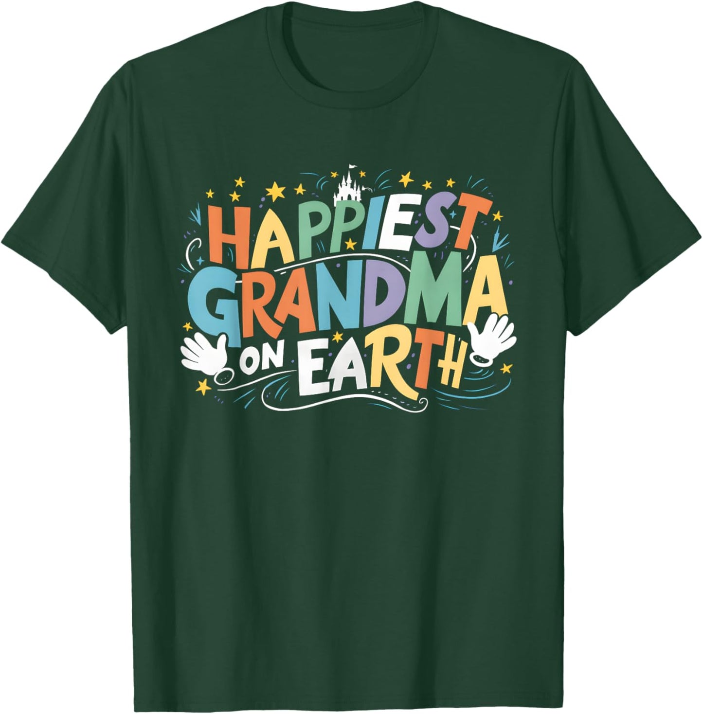 Happiest Grandma On Earth Family Trip Happiest Place T-Shirt - T-Shirt | Forest