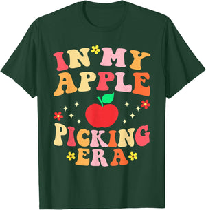 in My Apple Picking Era Apples Harvest Orchard Family Trip T-Shirt - T-Shirt | Forest