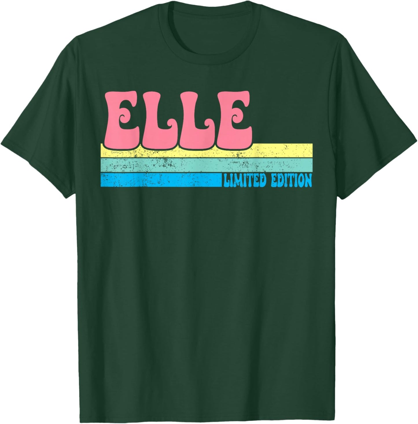 ELLE Name Personalized Cute Idea Groovy Women ELLE T-Shirt - T-Shirt | Forest