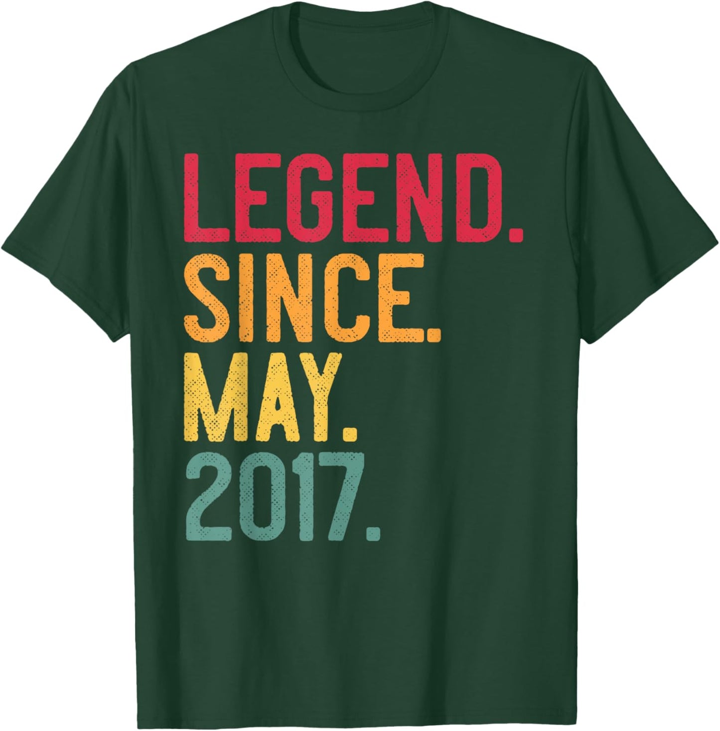 Legend Since May 2017 8 Years Old 8th Birthday - Vintage T-Shirt - T-Shirt | Forest