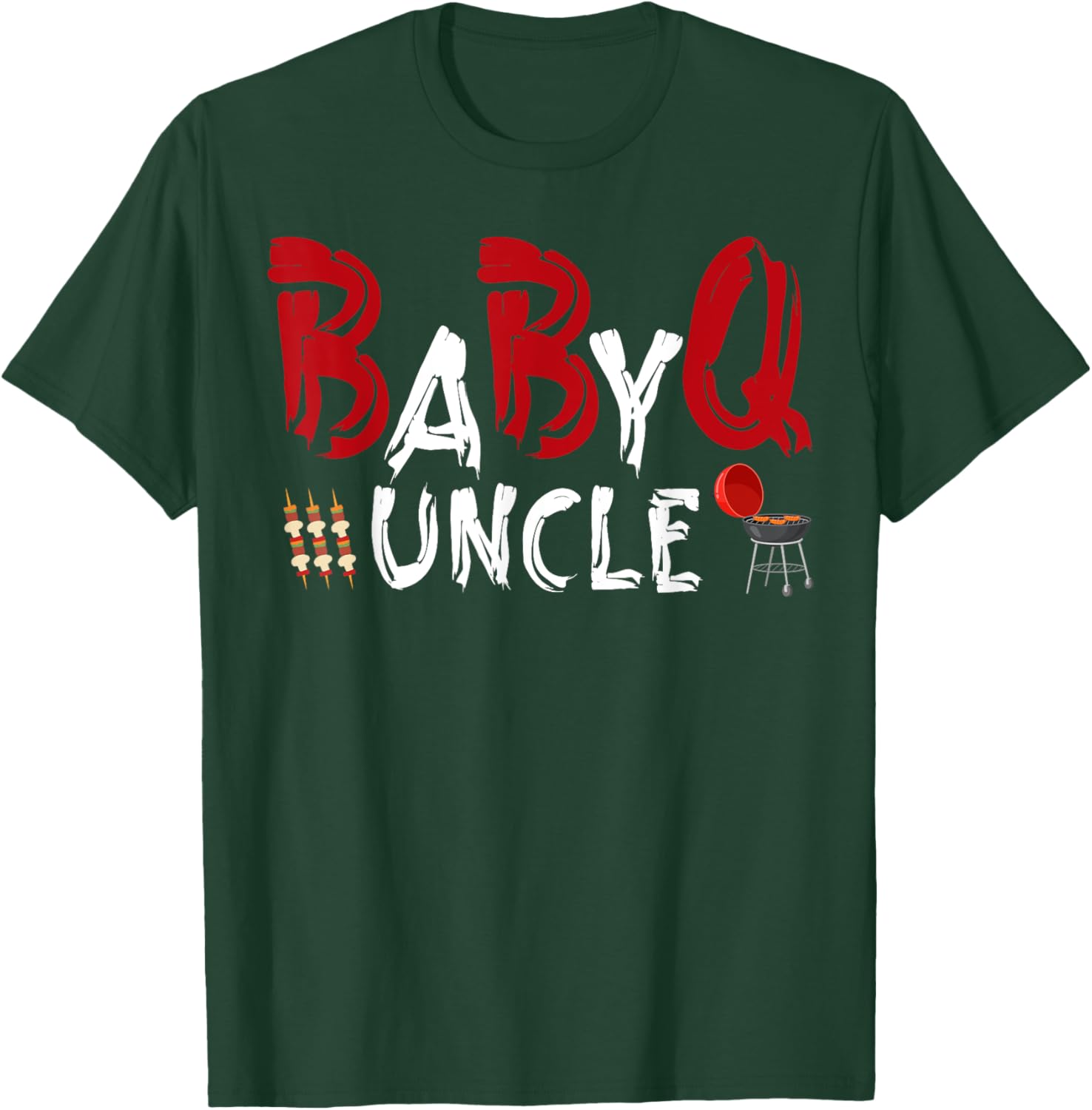 Uncle Baby BBQ Shower Themed Family Matching Barbecue T-Shirt - T-Shirt | Forest