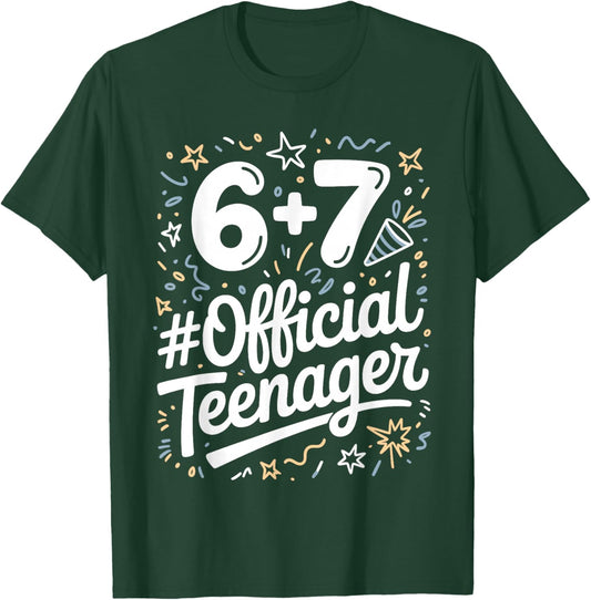 Funny Official Teenager Art Women 13th Birthday T-Shirt - T-Shirt | Forest