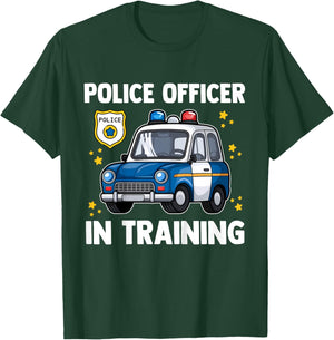 Kids Police Officer In Training Policeman Cop Birthday Youth Boys T-Shirt - T-Shirt | Forest