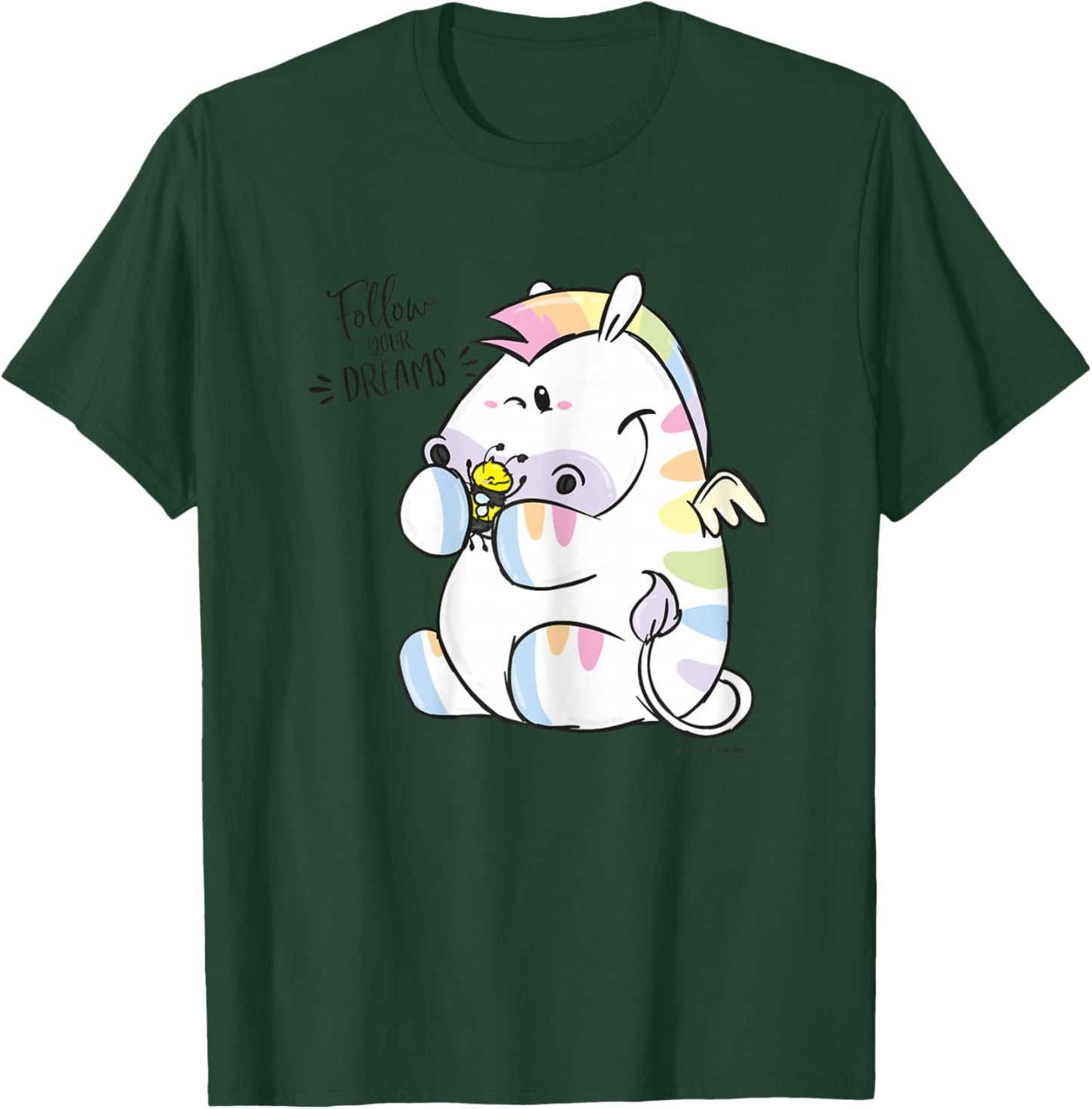 Pummeleinhorn - Follow Your Dreams Love Fun T-Shirt - T-Shirt | Forest