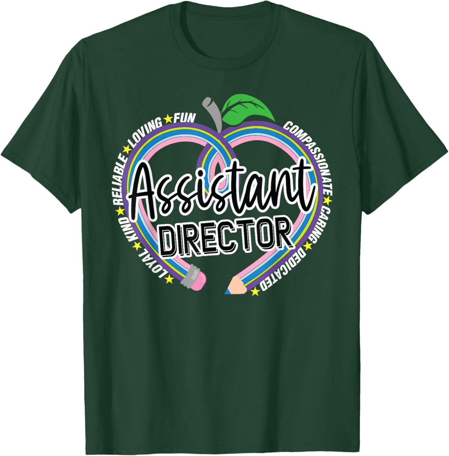 Wild About School Team of Educator Counselors Crew Assistant Director Childcare Back To Preschool Group Daycare T-Shirt - T-Shirt | Forest