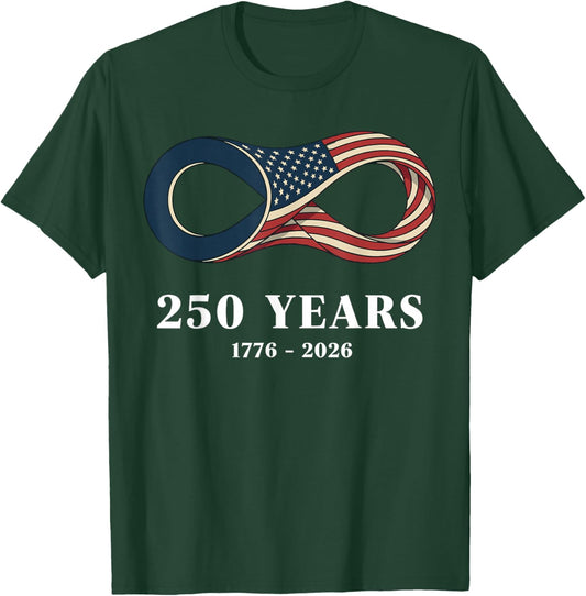 USA 250 Years 250th Anniversary July 4th Freedom T-Shirt - T-Shirt | Forest