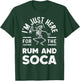 I'm Just Here For Rum And Soca Retro Carnival Pirate Fete T-Shirt - T-Shirt | Forest