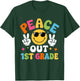 Last Day of School 1st Grade Funny Peace Out Teacher Kids T-Shirt - T-Shirt | Forest