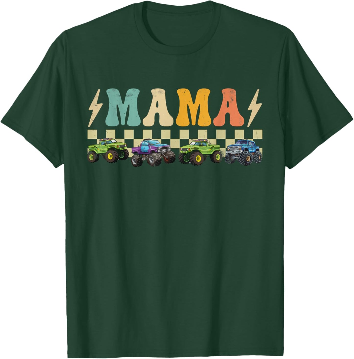 Monster Truck Mama Family Matching Monster Trucks Birthday T-Shirt - T-Shirt | Forest