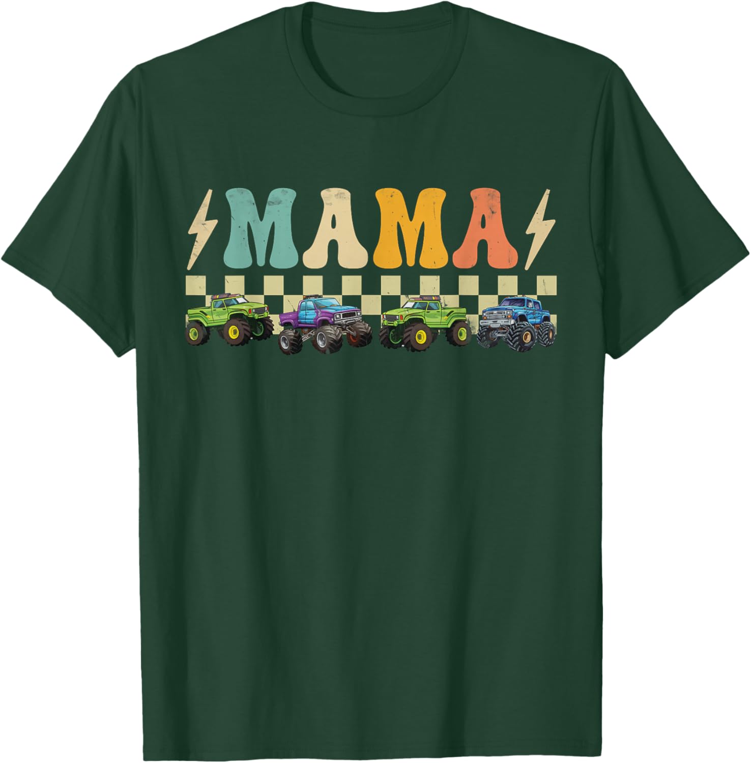 Monster Truck Mama Family Matching Monster Trucks Birthday T-Shirt - T-Shirt | Forest