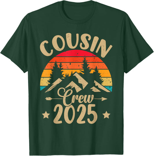 Vacation Family Reunion Cousin Crew 2025 Matching T-Shirt - T-Shirt | Forest