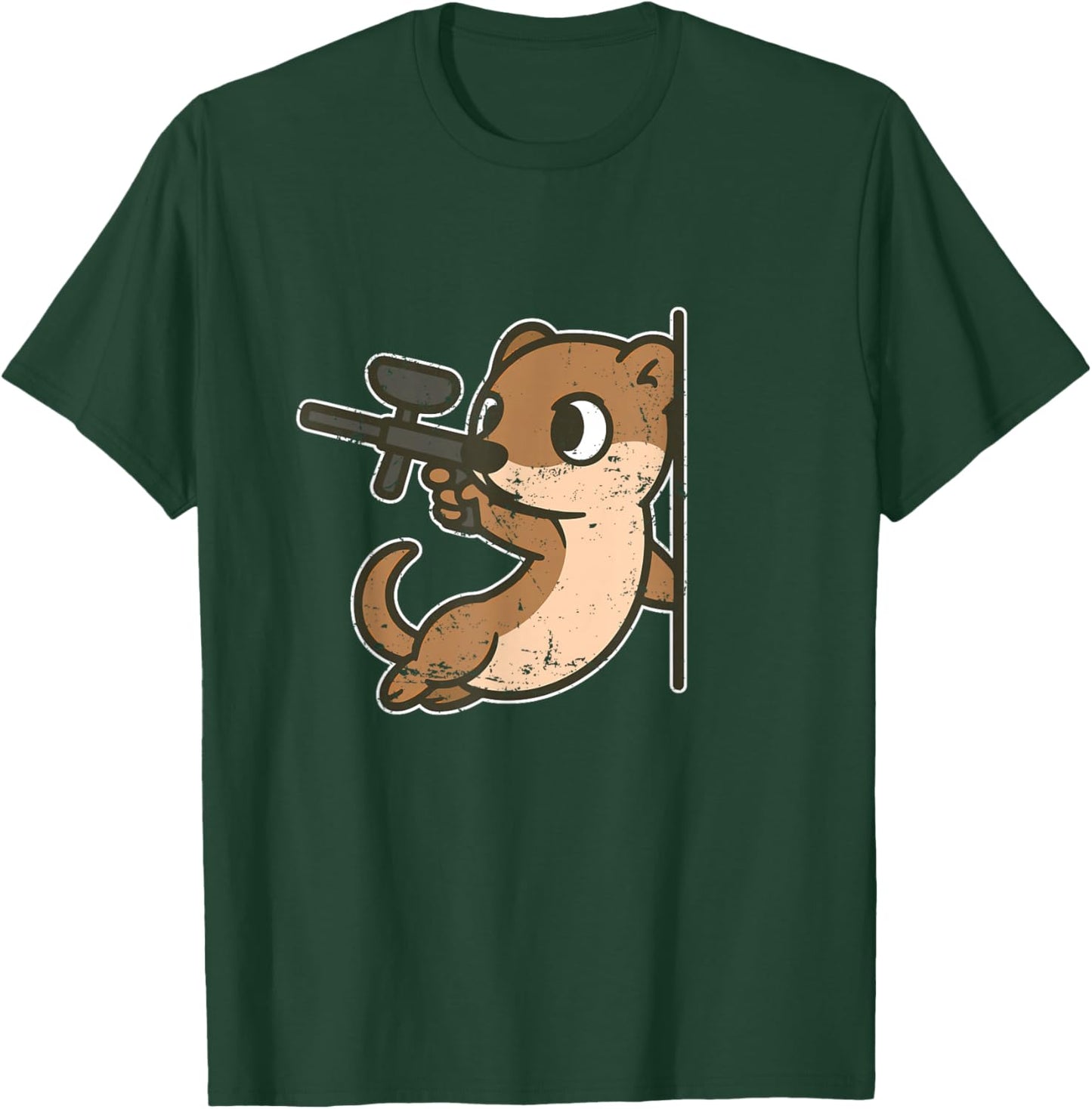 Couverture de Mascotte de Paintball belette T-Shirt - T-Shirt | Forest