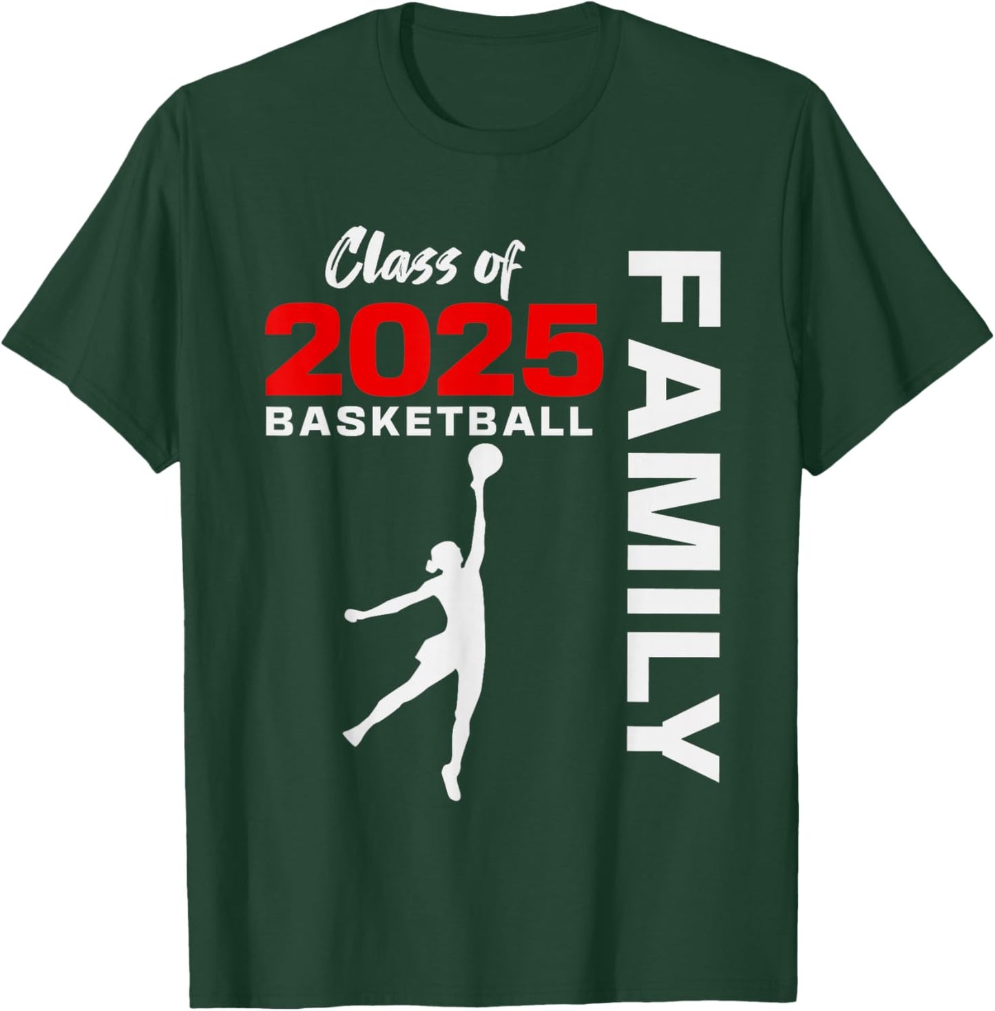 Basketball Senior Matching Class of 2025 Senior Basketball T-Shirt - T-Shirt | Forest